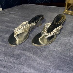 Elegant Silver Women's Sandals